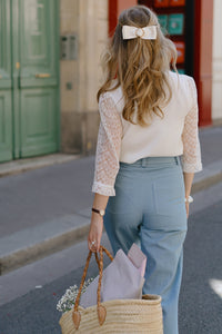 Pantalon Mitya - longueur 7/8ème - denim bleu ciel