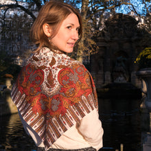 Foulard Russe, dessin "Hiver" par Elena Zhukova
