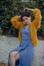 Robe Sofia - bleu ciel - cupro upcyclé - Made in France